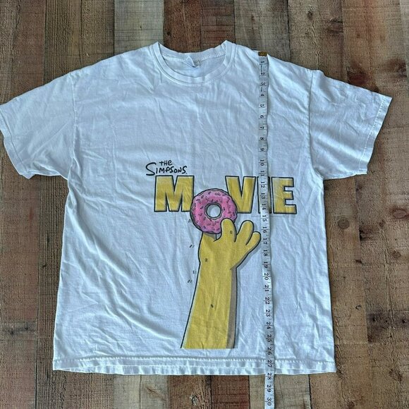 The Simpsons Movie Mens Size XL T-Shirt XL Hanes Heavyweight White 100% Cotton - Picture 4 of 8